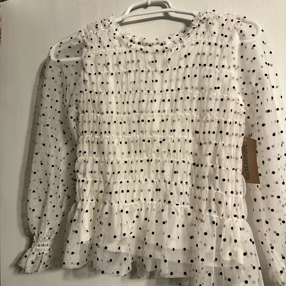 White Polka Dot Children’s Top